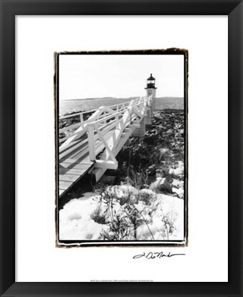 Framed Snow at Marshall Point Print