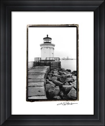 Framed Bug Light, Portland Print