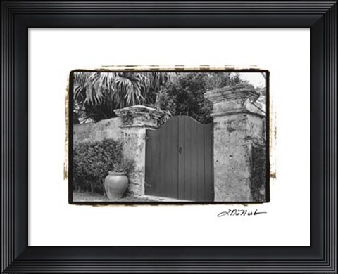 Framed Old Bermuda Gate I Print