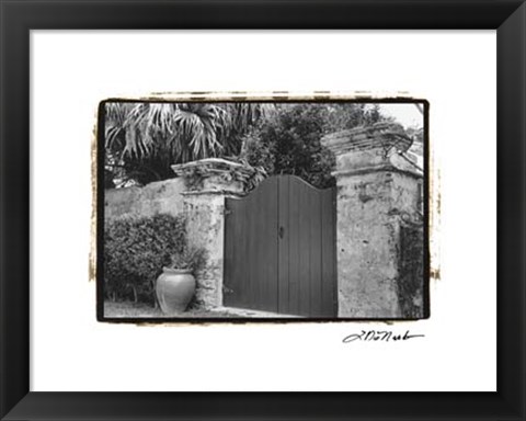 Framed Old Bermuda Gate I Print