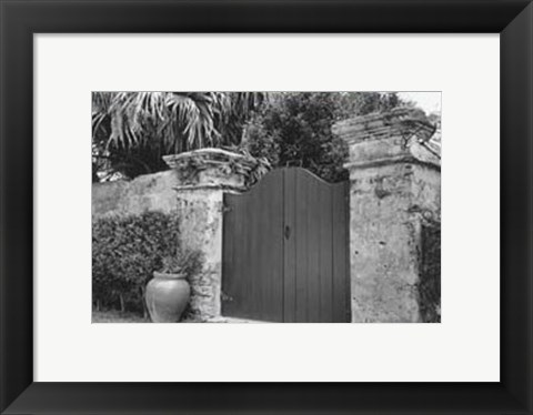 Framed Old Bermuda Gate I Print