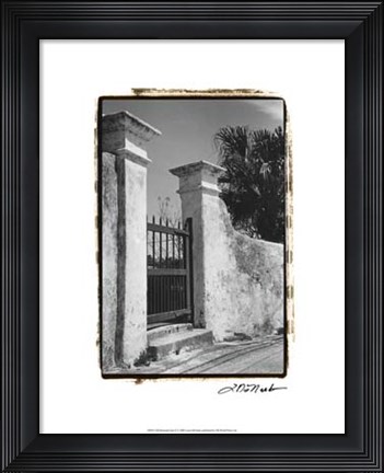 Framed Old Bemuda Gate II Print