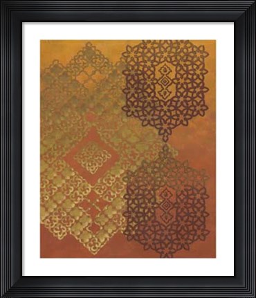 Framed Golden Henna II Print