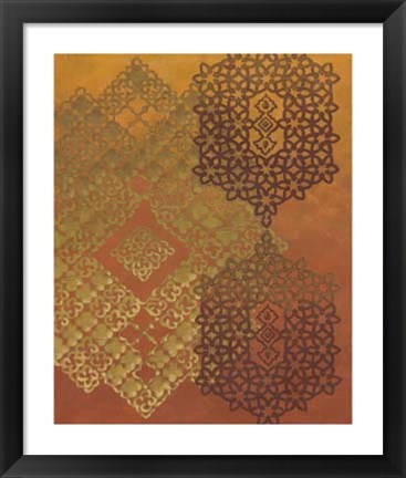 Framed Golden Henna II Print