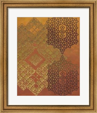 Framed Golden Henna II Print