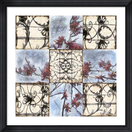 Framed Iron &amp; Blooms Print