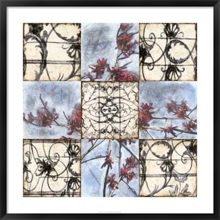 Framed Iron &amp; Blooms Print