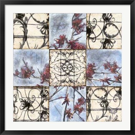 Framed Iron &amp; Blooms Print