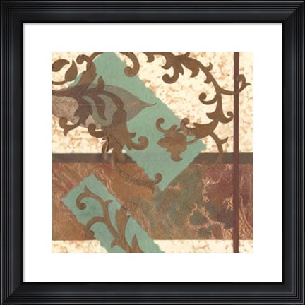 Framed Copper Scroll I Print