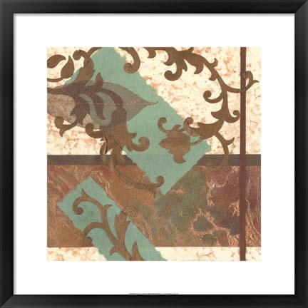 Framed Copper Scroll I Print