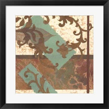 Framed Copper Scroll I Print