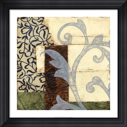 Framed Quilted Scroll I Print