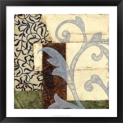 Framed Quilted Scroll I Print