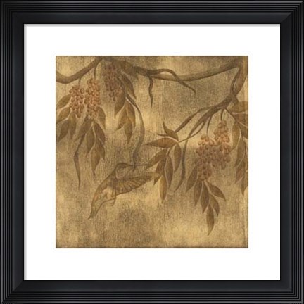 Framed Wisteria Vines I Print
