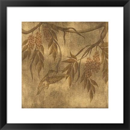 Framed Wisteria Vines I Print