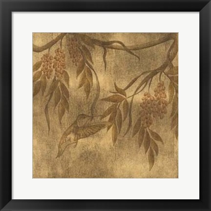 Framed Wisteria Vines I Print