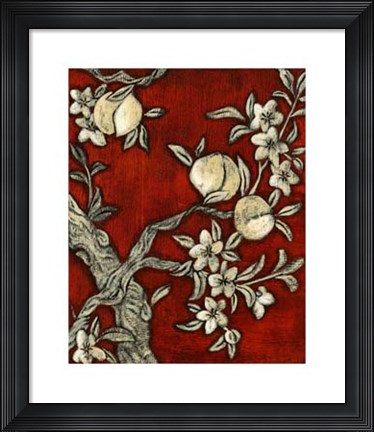 Framed Alabaster Vines I Print