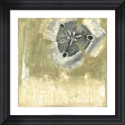 Framed Celadon in Bloom I Print