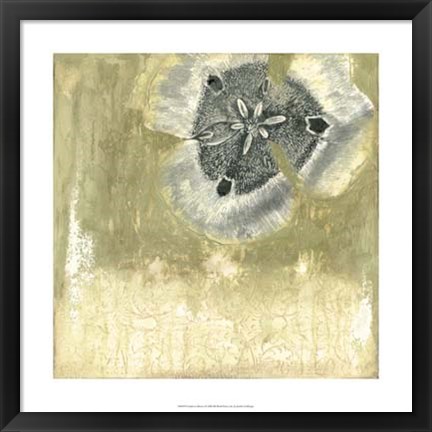 Framed Celadon in Bloom I Print