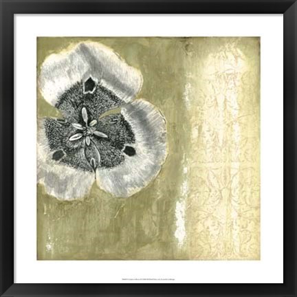 Framed Celadon in Bloom II Print