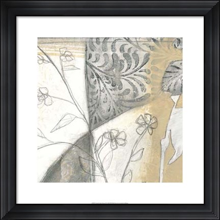 Framed Neutral Garden Abstract II Print