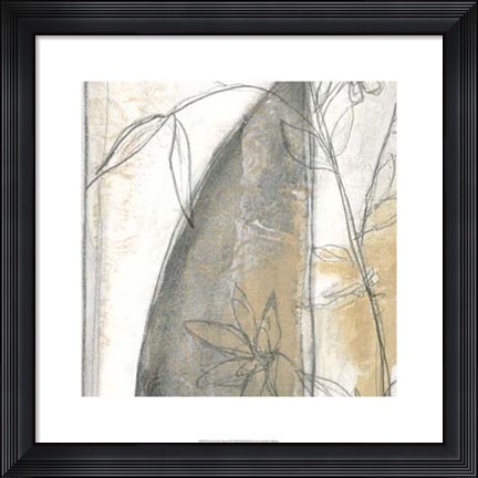 Framed Neutral Garden Abstract III Print
