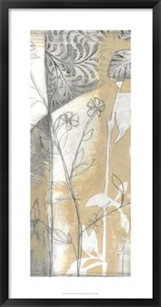 Framed Neutral Garden Abstract VI Print