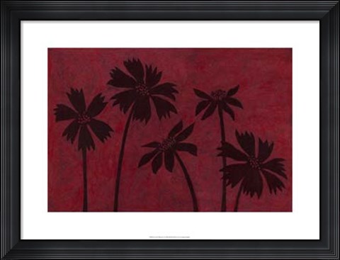 Framed Scarlet Silhouettes I Print