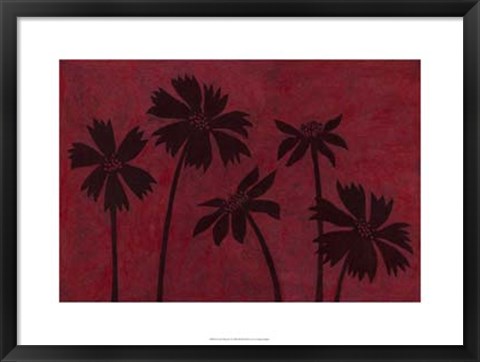 Framed Scarlet Silhouettes I Print