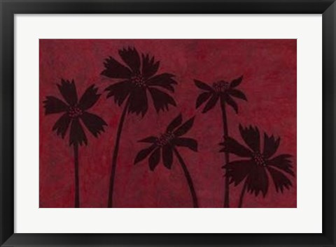 Framed Scarlet Silhouettes I Print