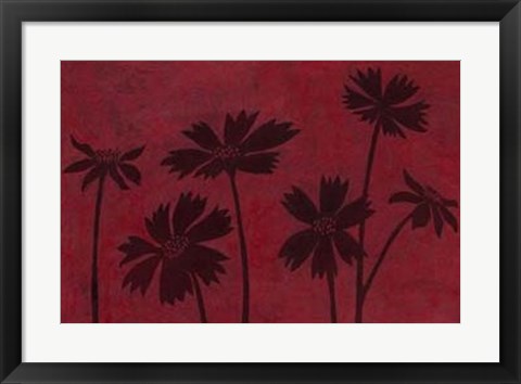 Framed Scarlet Silhouettes II Print