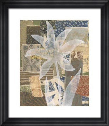 Framed Collage and Silhouette I Print