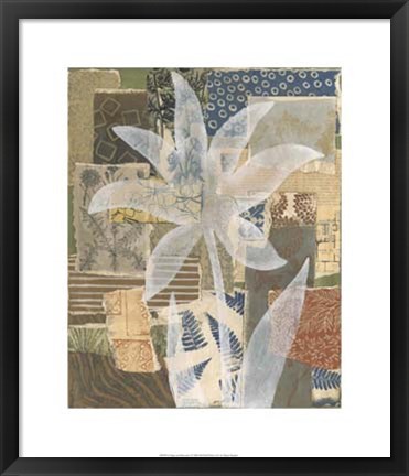 Framed Collage and Silhouette I Print