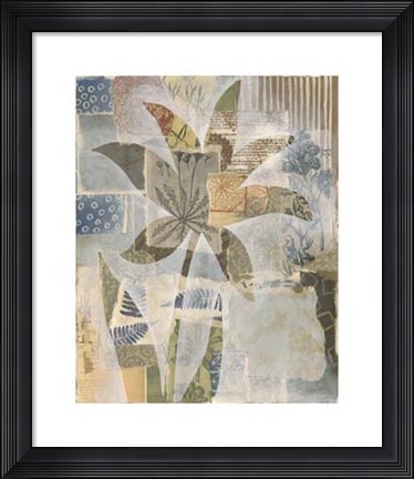 Framed Collage and Silhouette II Print