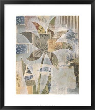Framed Collage and Silhouette II Print