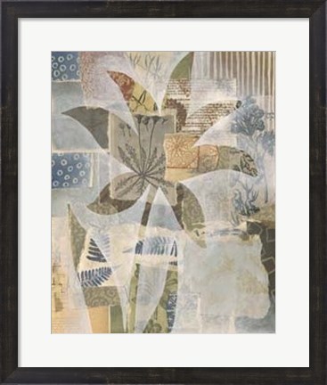 Framed Collage and Silhouette II Print