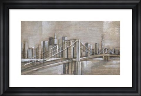 Framed Metropolitan Skyline I Print