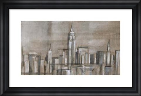 Framed Metropolitan Skyline II Print