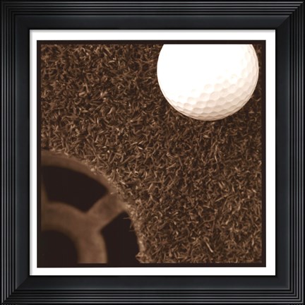 Framed Sepia Golf Ball Study II Print
