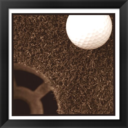 Framed Sepia Golf Ball Study II Print