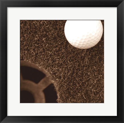 Framed Sepia Golf Ball Study II Print