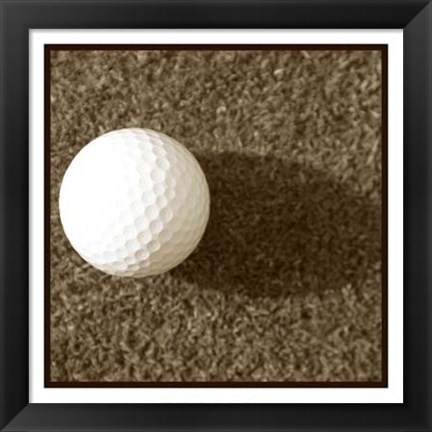 Framed Sepia Golf Ball Study III Print