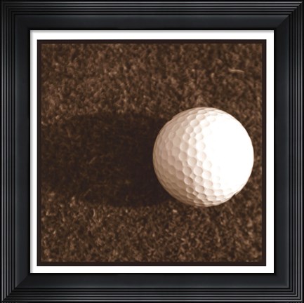 Framed Sepia Golf Ball Study IV Print