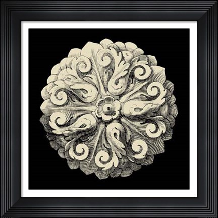 Framed Black and Tan Rosette II Print