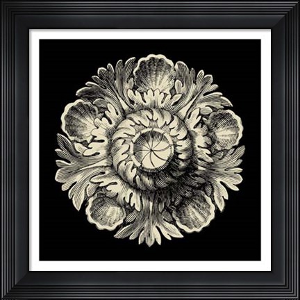 Framed Black and Tan Rosette III Print