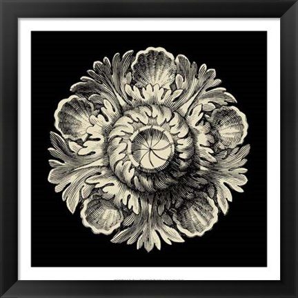 Framed Black and Tan Rosette III Print