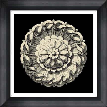 Framed Black and Tan Rosette IV Print