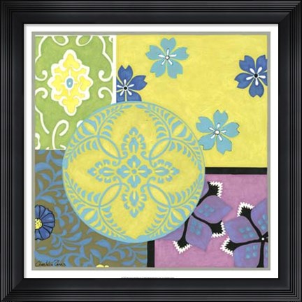 Framed Blooming Medallion II Print