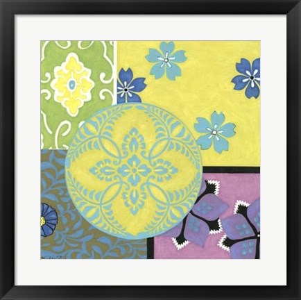 Framed Blooming Medallion II Print