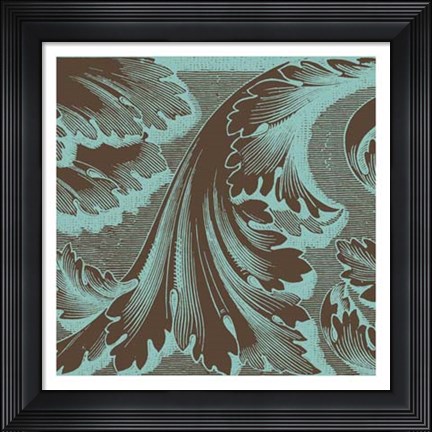 Framed Azure Acanthus I Print